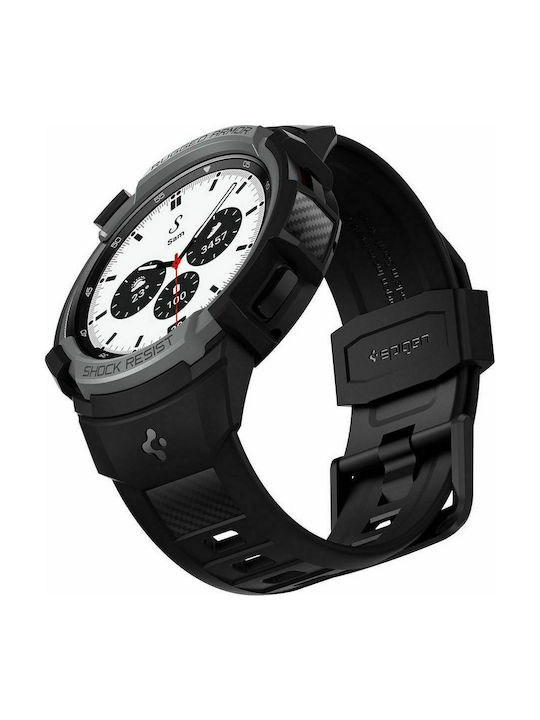 Spigen Rugged Armor Pro Θήκη Σιλικόνης Charcoal Grey για το Galaxy Watch 4 Classic 42mm
