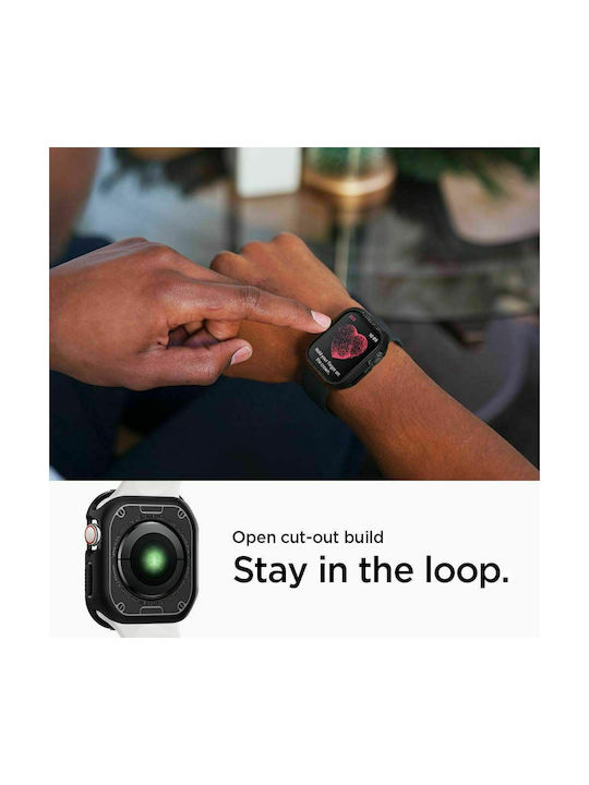 Spigen Rugged Armor Silicone Case in Khaki color for Apple Watch 44mm
