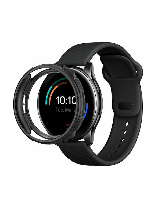 Spigen Liquid Air Silicone Case in Black color for Galaxy Watch 4 Classic 46mm