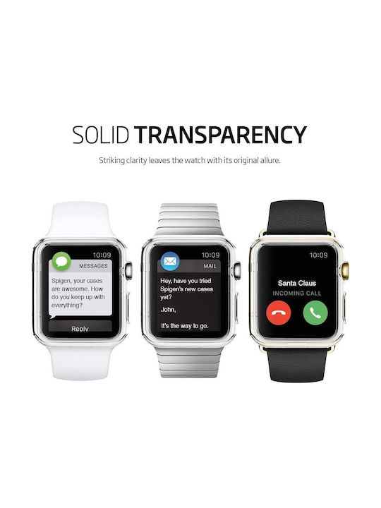 Spigen Liquid Crystal Θήκη Σιλικόνης σε Διάφανο χρώμα για το Apple Watch 44mm