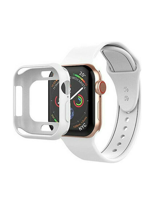 TPU Case White (Apple Watch 38mm/40mm) Silikonhülle in Weiß Farbe für Apple Watch 38mm