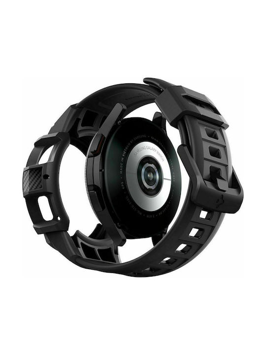 Spigen Rugged Armor Pro Carcasă de Silicon Negru mat pentru Galaxy Watch 4 Classic 46mm - Galaxy Watch 4 Clasic 46mm