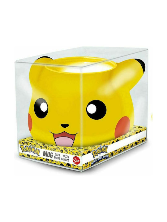 Pokemon Pikachu Head 3D Tasse Keramik Gelb 320ml 1Stück