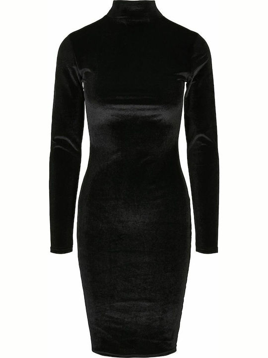 Mini Evening Dress Velvet Black
