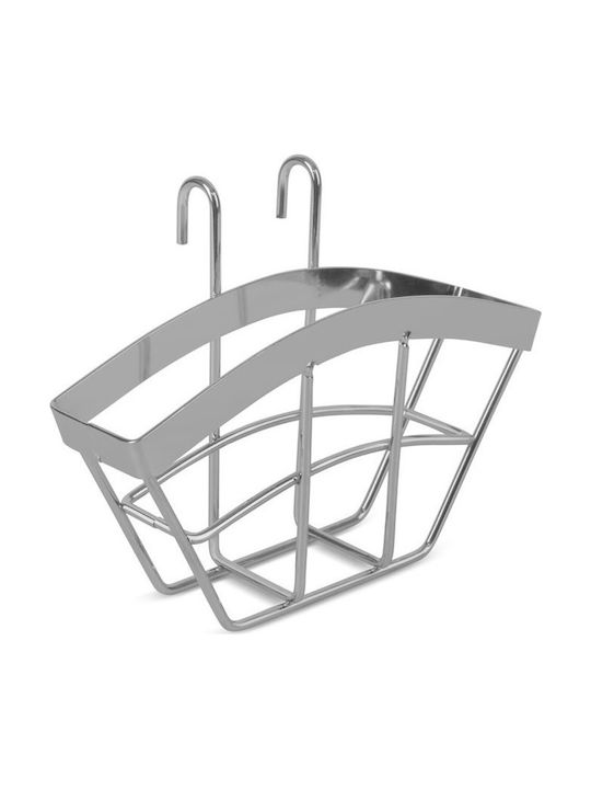 Edenberg Metallic Kitchen Organizer Rack In Silver Colour 16 Pieces