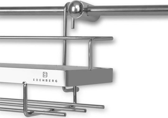 Edenberg Pendant Metal Shelf 78cm 16 Pieces Silver