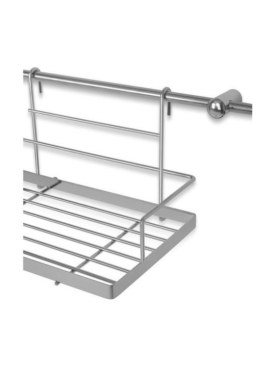 Edenberg Metallic Kitchen Organizer Rack In Silver Colour 16 Pieces
