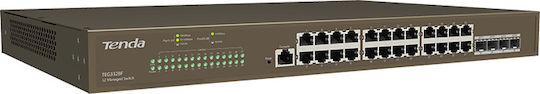 Tenda Managed L2 Switch με 24 Θύρες Gigabit (1Gbps) Ethernet και 4 SFP Θύρες