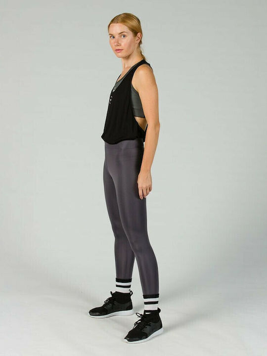 17-21007002 Women's Cropped Training Legging High Waisted Charcoal