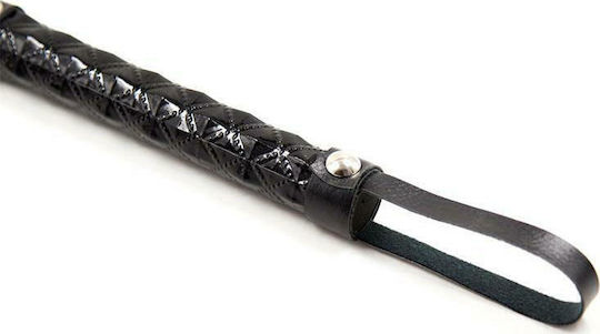 Fetish Addict Μαστίγιο Flogger Diamond Pattern With Metal Hardware Black
