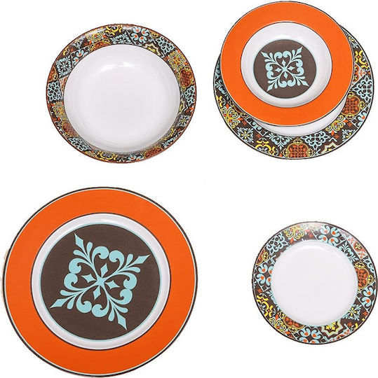 Bohemia Tiles Σερβίτσιο Πιάτων από Πορσελάνη Πολύχρωμο 20τμχ