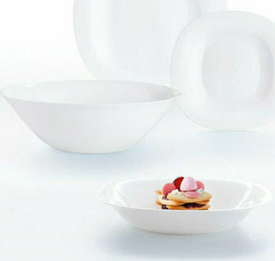 Luminarc Carine White Porcelain Dinnerware Set 19pcs
