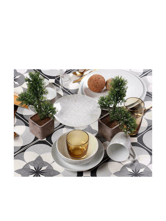 Cryspo Trio Fashion White Porcelain Dinnerware Set 20pcs