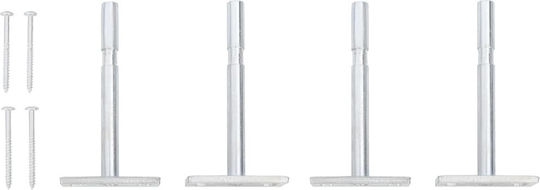 Wooden Wall Shelves - White (2 Pieces) 40x23.5x10cm