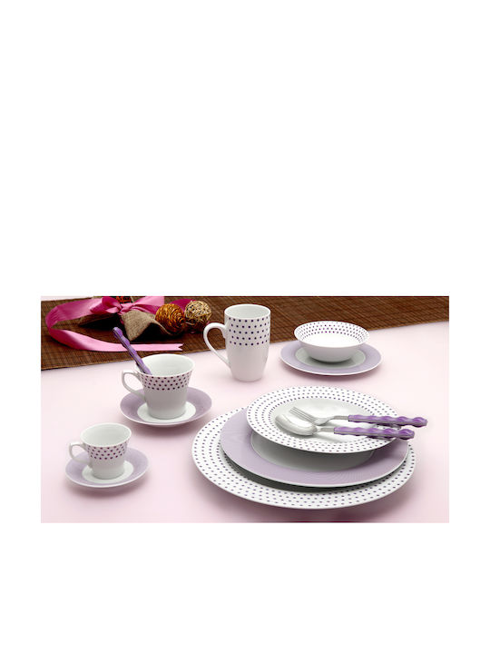 Cryspo Trio Matrix Dinnerware Set White