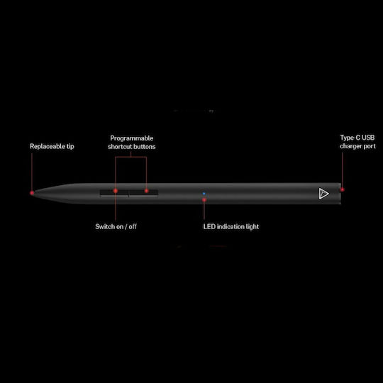 Adonit Note+ Ψηφιακή Γραφίδα Αφής με Palm Rejection για iPad σε Μαύρο χρώμα ADNSB