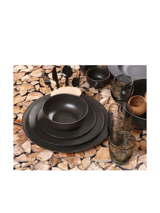 Cryspo Trio Nero Matt Porcelain Dinnerware Set 47.600.40 20pcs