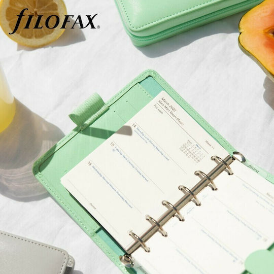 Filofax Saffiano Personal Veranstalter Grün Leder