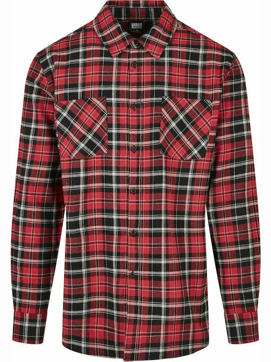 Μακρυμάνικo Φανελένιο Πουκάμισο Καρό Red / Black