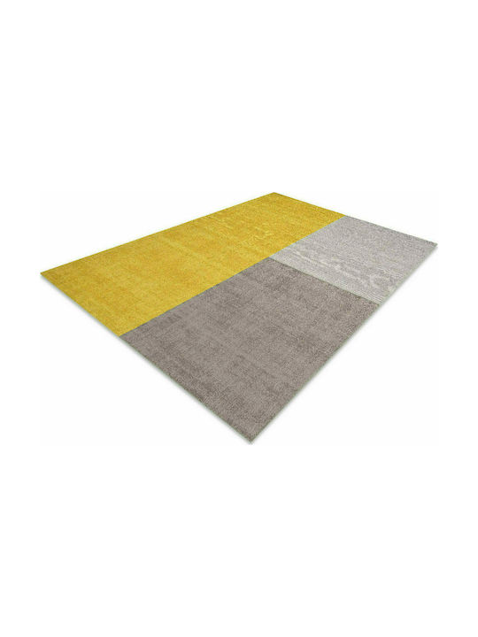 Asiatic London Blox Handmade Rug Rectangular Wool Mustard