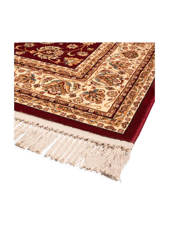 Viokarpet Isfahan 3783B Rug Rectangular with Fringes Red Cream