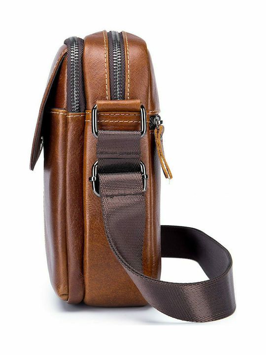 DJB-07 Leather Men's Bag Shoulder / Crossbody Light Brown