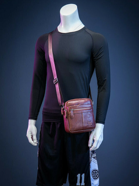 DJB-010 Leather Men's Bag Shoulder / Crossbody Brown