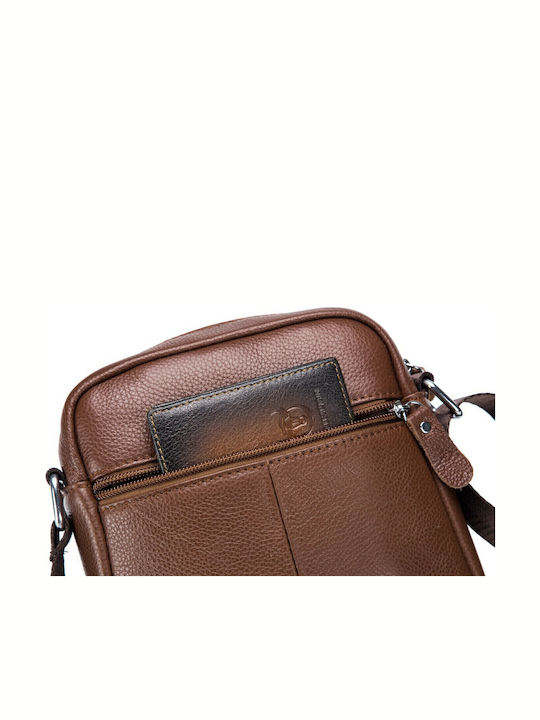 DJB-010 Leather Men's Bag Shoulder / Crossbody Brown