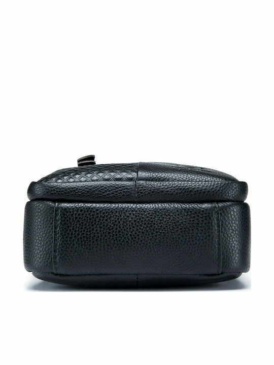 DJB-010 Leather Men's Bag Shoulder / Crossbody Black