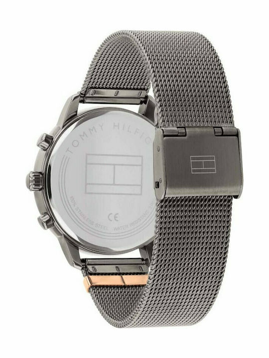 Tommy Hilfiger Blake Women's Watch Chronograph with Gray Metal Bracelet