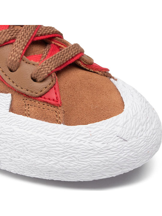 Sacai x Blazer Low Мъжки Маратонки Light British Tan / White / University Red