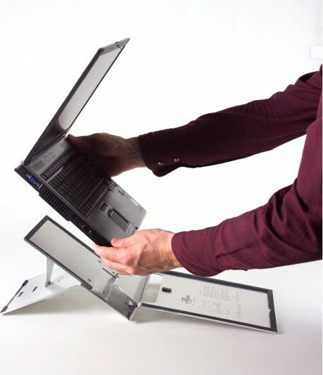Bakker Elkhuizen Ergo-Q 260 Βάση Στήριξης για Laptop έως 15.6" Ασημί