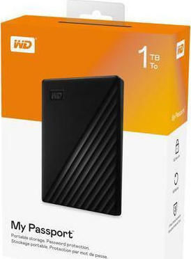 Western Digital My Passport (2019) USB 3.2 Външен HDD 1TB 2.5" Черен
