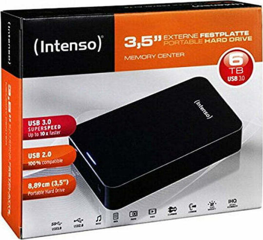 Intenso Memory Center USB 3.0 External 3.5" HDD 6TB Black