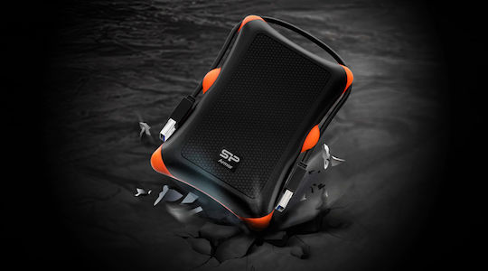 Silicon Power Armor A30 USB 3.0 Външен HDD 1TB 2.5" Черно/оранжево