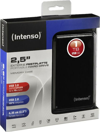 Intenso Memory Case USB 3.0 Εξωτερικός HDD 1TB 2.5" Μαύρο