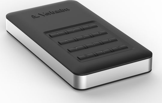 Verbatim Store 'n' Go Secure with Keypad Access USB 3.1 / USB-C External 2.5" HDD 1TB Black