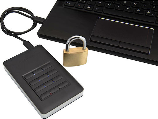 Verbatim Store 'n' Go Secure with Keypad Access USB 3.1 / USB-C External 2.5" HDD 1TB Black