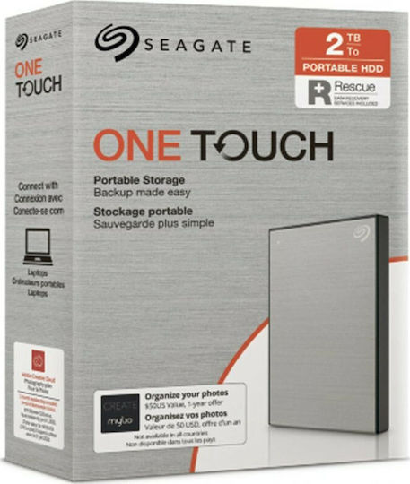 Seagate One Touch 2020 USB 3.2 Externe HDD 2TB 2.5" Silber