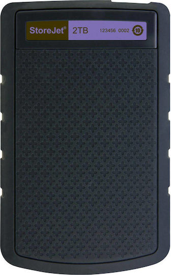 Transcend StoreJet 25H3P USB 3.0 External 2.5" HDD 2TB Black