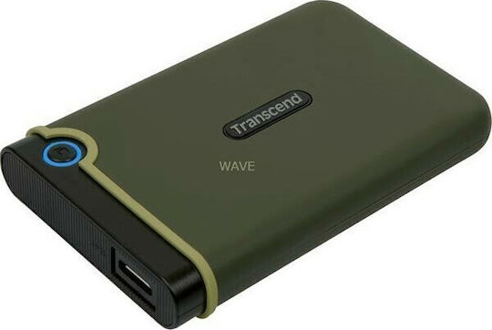 Transcend StoreJet 25M3 USB 3.0 Εξωτερικός HDD 2TB 2.5" Military Green