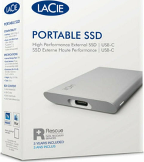 Lacie Portable SSD v2 USB-C 1TB 2.5" Ασημί