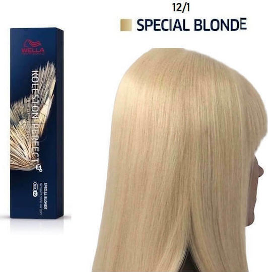 Wella Koleston Perfect Me+ Special Blonde Βαφή Μαλλιών 12/1 Πολύ Ανοιχτό Φωτεινό Ξανθό Σαντρέ 60ml