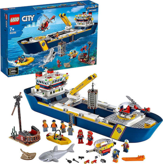 LEGO City Ocean Exploration Ship pentru 7+ Ani 60266 | Skroutz Romania