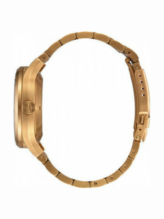 Nixon Spectra Ανδρικό Ρολόι 40mm Αυτόματο με Χρυσό Μεταλλικό Μπρασελέ