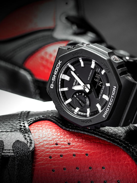 Casio G-Shock Analog/Digital Men's Watch 45.5mm Chronograph Battery with Black Rubber Strap