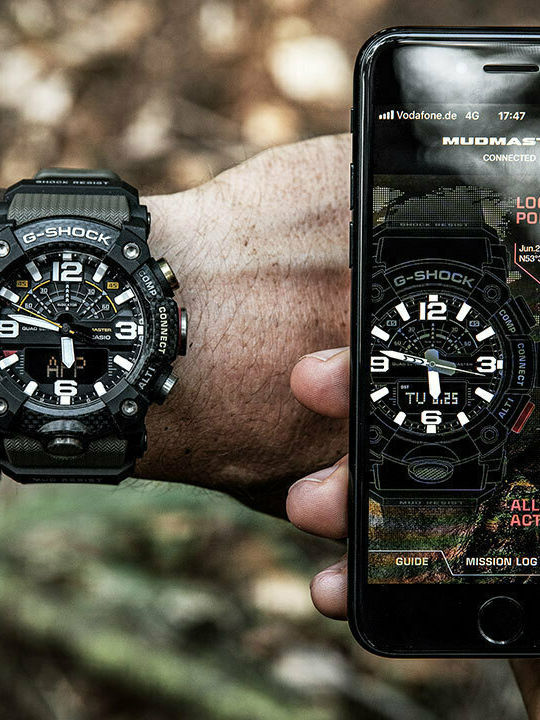 Casio G-Shock Master of G-Land Mudmaster Analogic/Digital Ceas Pentru Bărbați 52,9mm Cu Mecanism Pe Baterie Și Curea Din Cauciuc Neagră