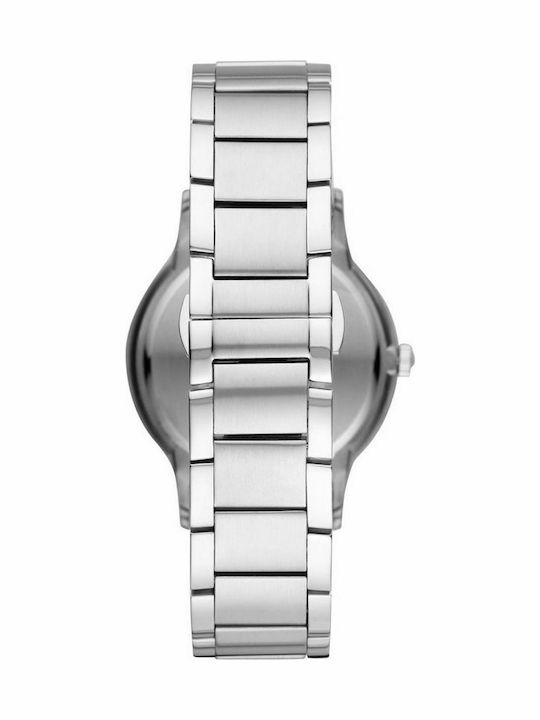 Emporio Armani Renato Men's Watch 43mm Battery with Silver Metal Bracelet
