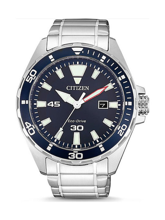 Citizen Ecodrive Часовник Eco - Drive с сребърен Метална верижка