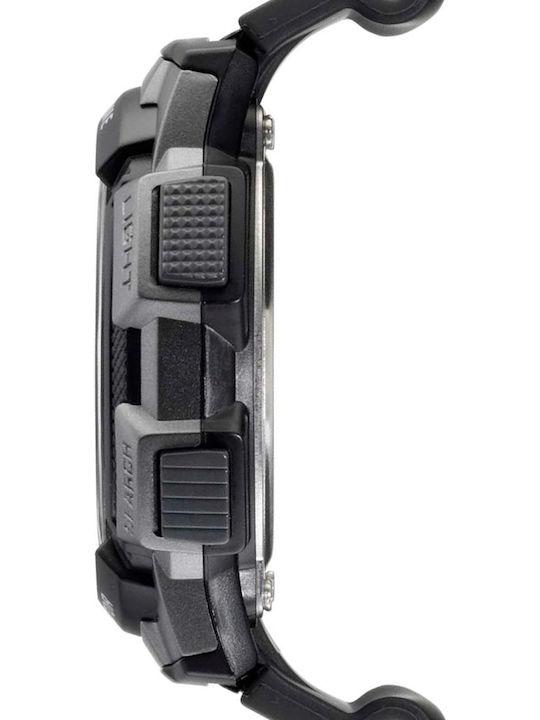 Casio World Time Illuminator Digital Men's Watch 44mm Chronograph Automatic with Black Rubber Strap